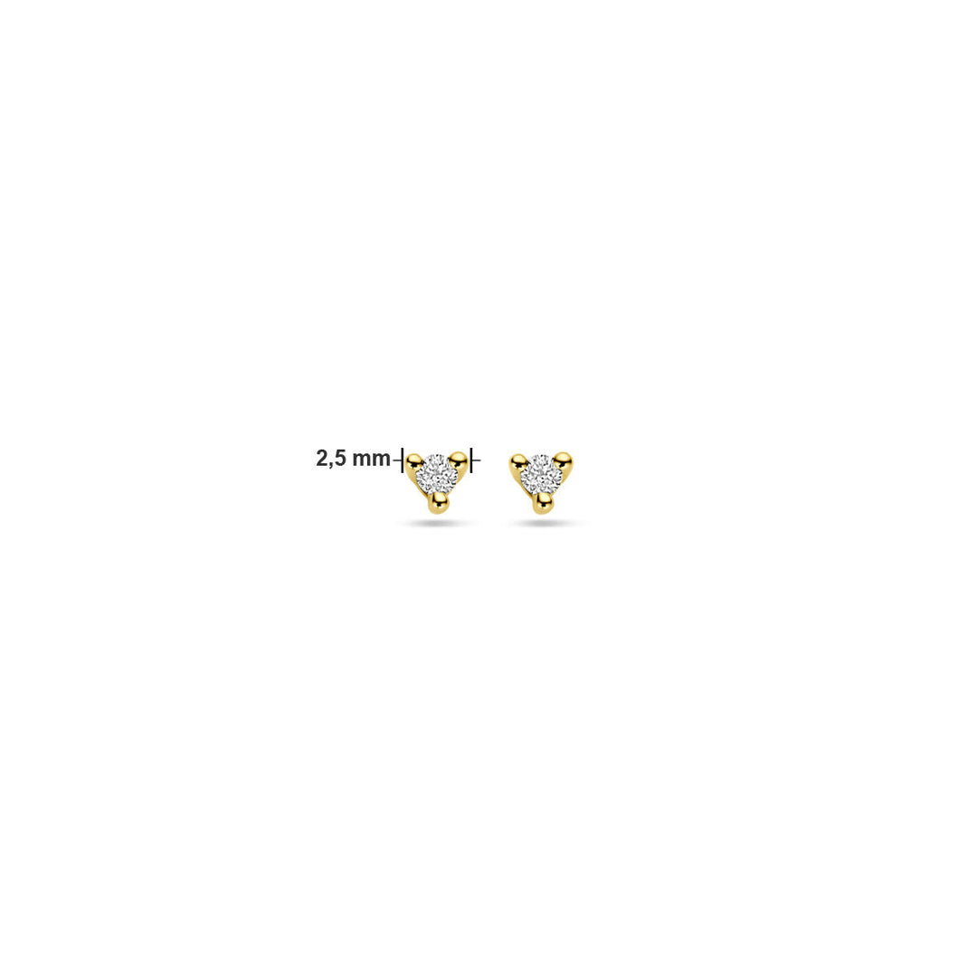 Ohrstecker Diamant 0,04 ct (2x 0,02 ct) h p1 14K Gelbgold