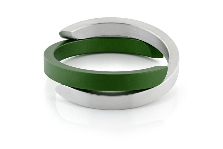 Armband C's gekreuzt Dunkelgrün A1GR 