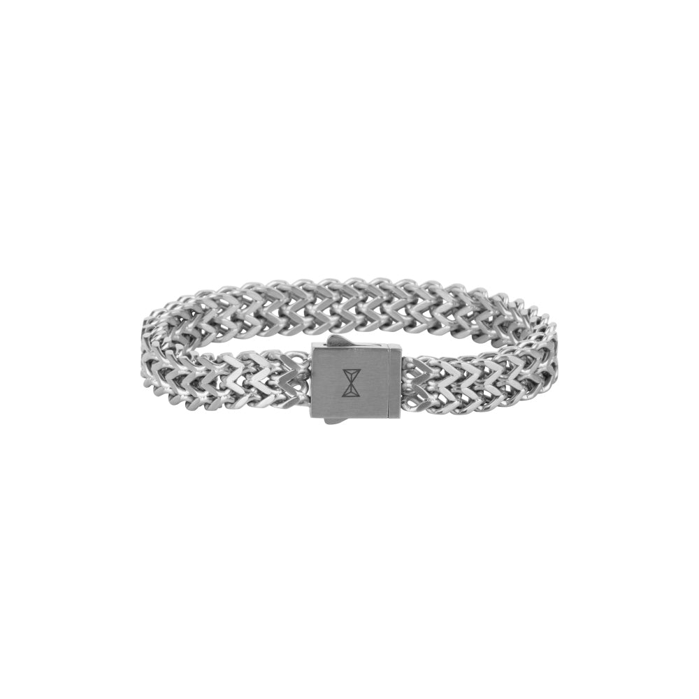 Herrenarmband aus Stahl Double V - Inox
