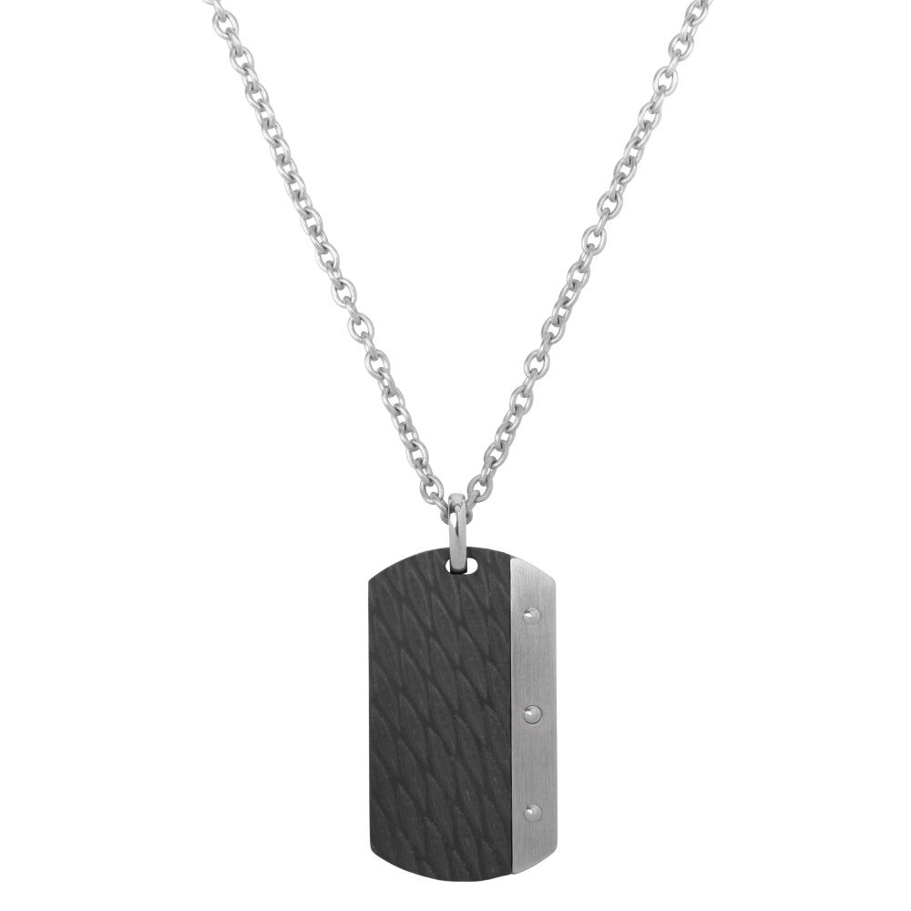 Silberkette Herren - Halskette Dogtag - Inox