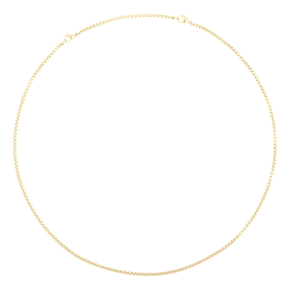 Herren-Kette aus Gold mit Rolo-Gliedern und feiner, glänzender Oberfläche