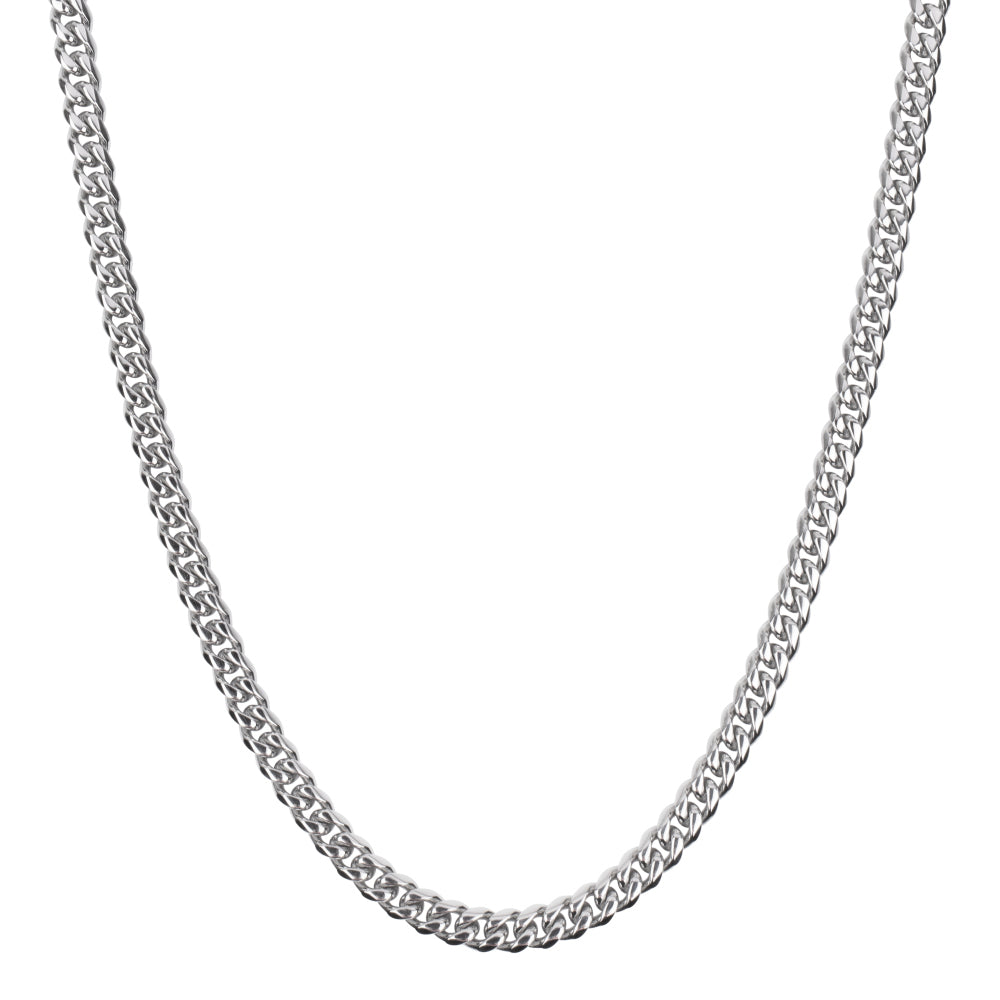 Herren-Halskette aus Silber mit Gourmette-Design und glatter Oberfläche