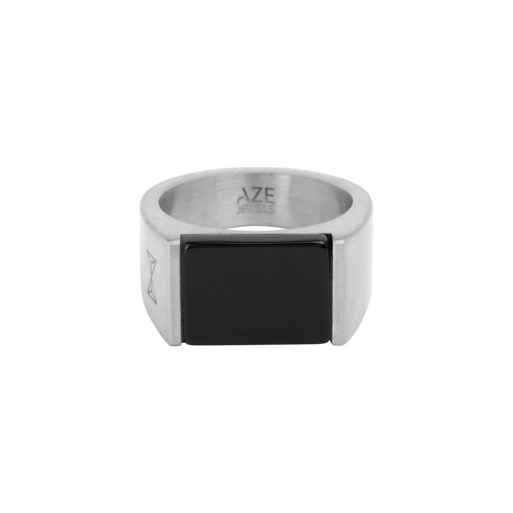 Ring Siegelstein Onyx - Inox