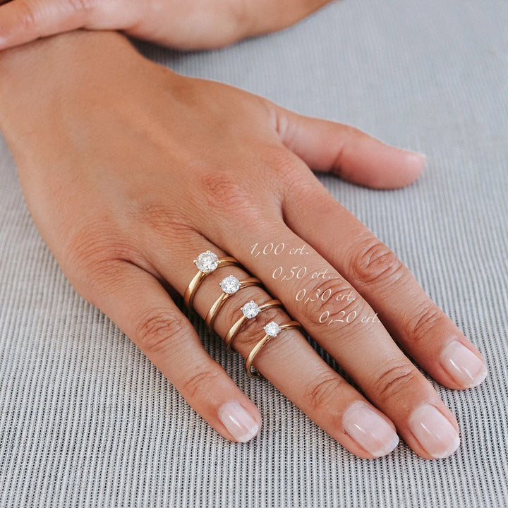 Ring Olivia 1,00 crt. geelgoud