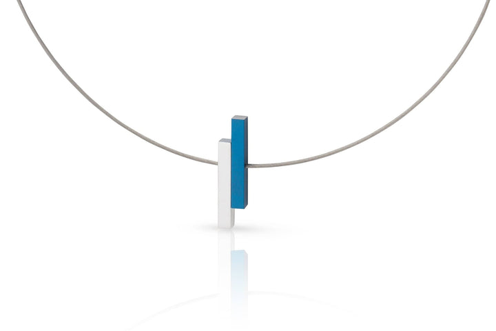 Halskette Einfache Balken Blau C116B