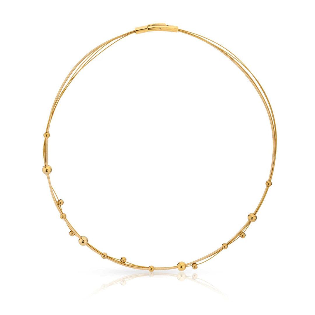 Halskette verspielte Kugeln aus Gold C269G