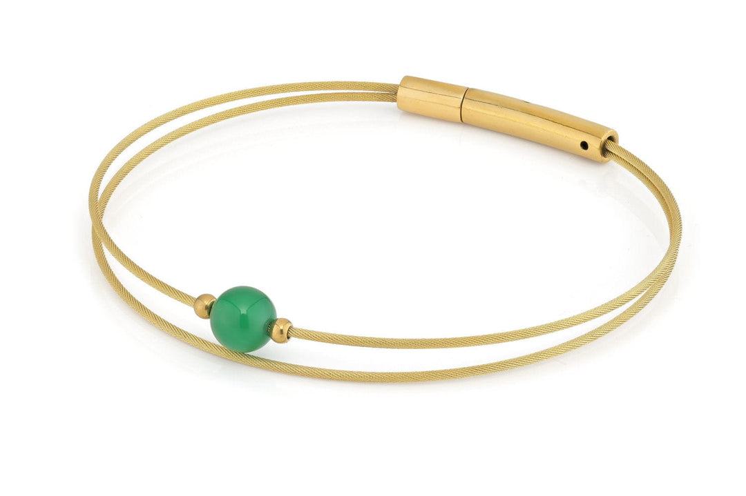 Thinking of You Armband Grüner Achat Gold A722GG