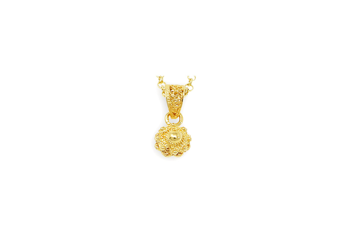 Hänger mit goldener Zeeuwse Knoop von 6 mm, detaillierte Struktur und glänzende Oberfläche