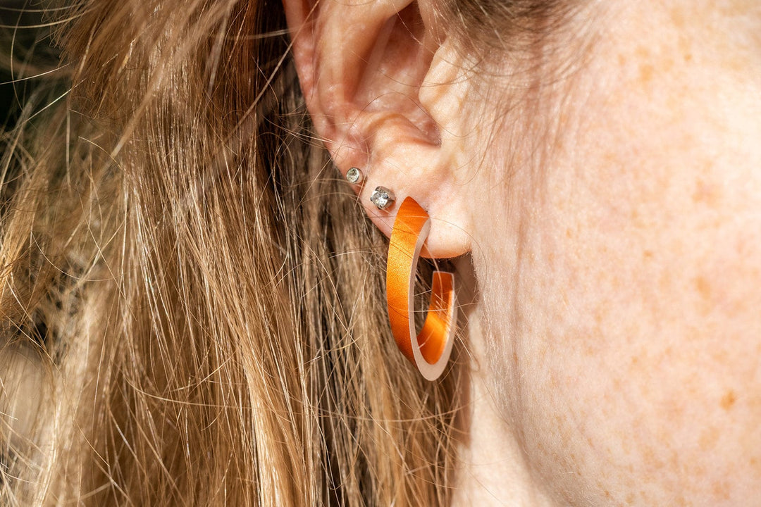 Ovale Creolen Orange O21O