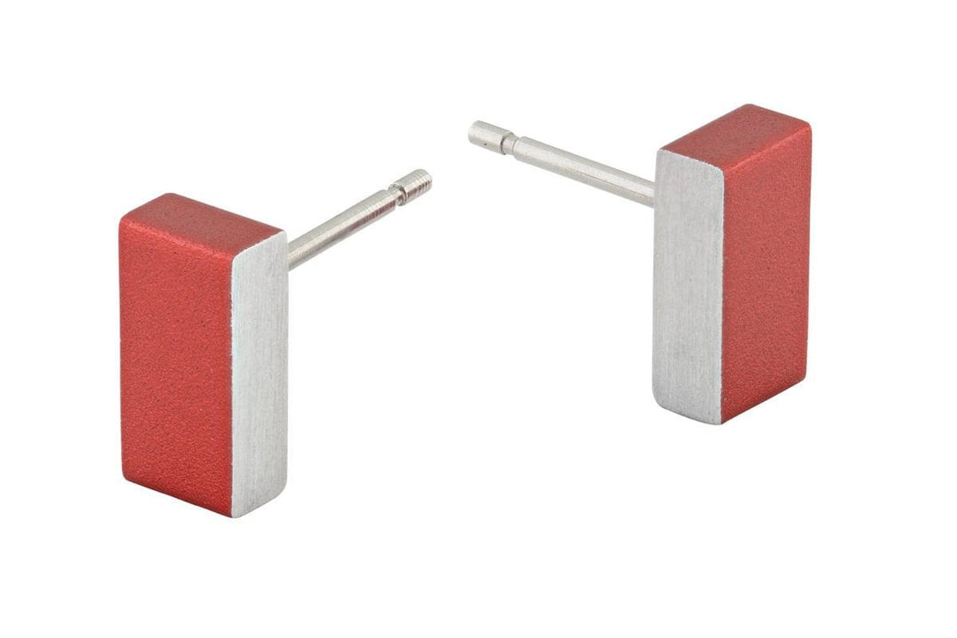 Ohrstecker Rechteck Rot O23R