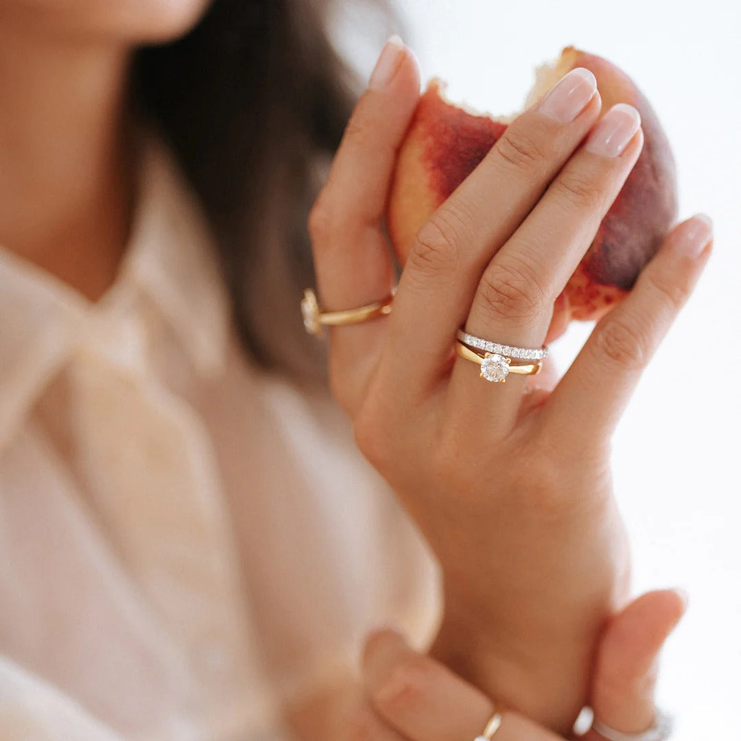Ring Olivia 1,00 crt. geelgoud