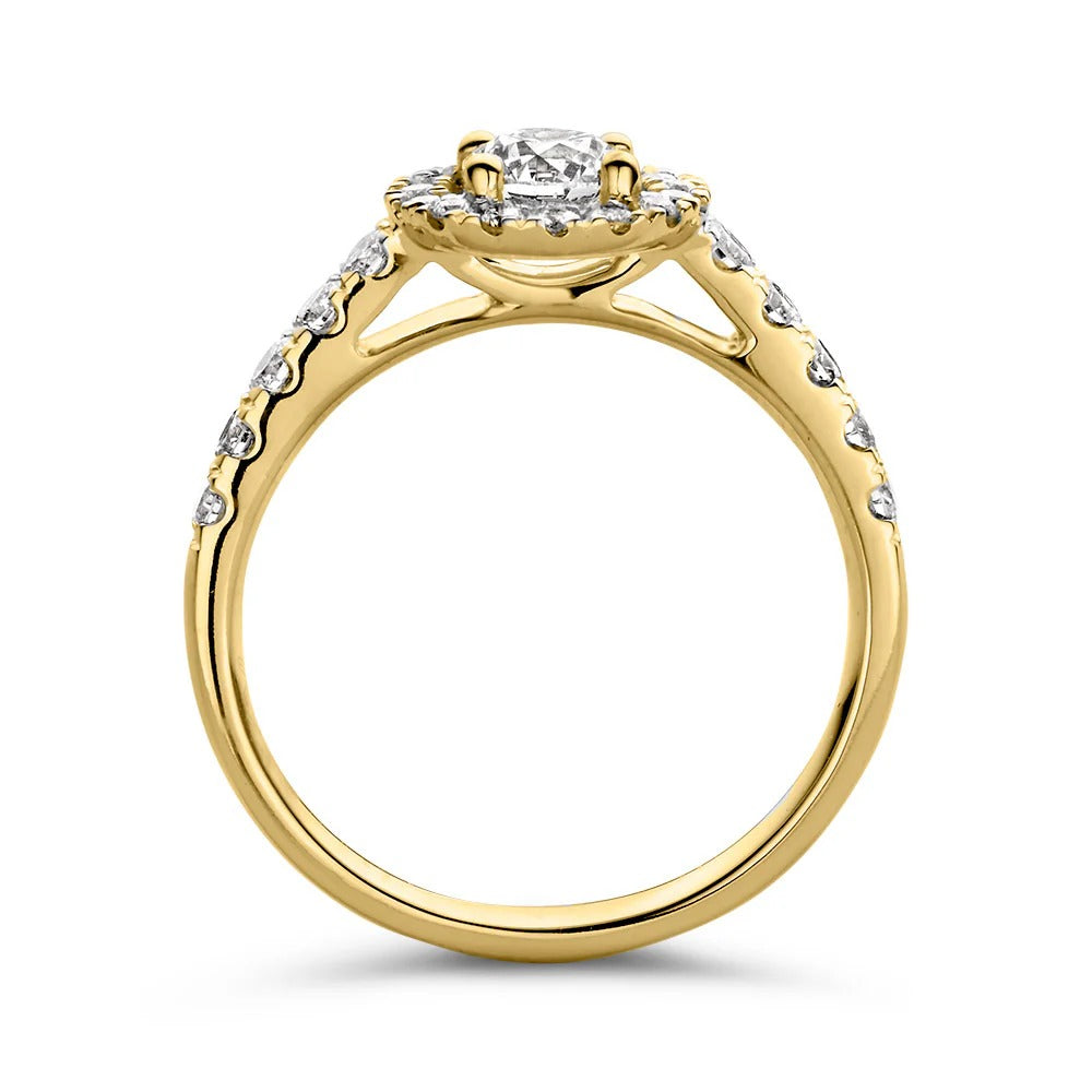 Ring Emma royal 1,00 crt. geelgoud