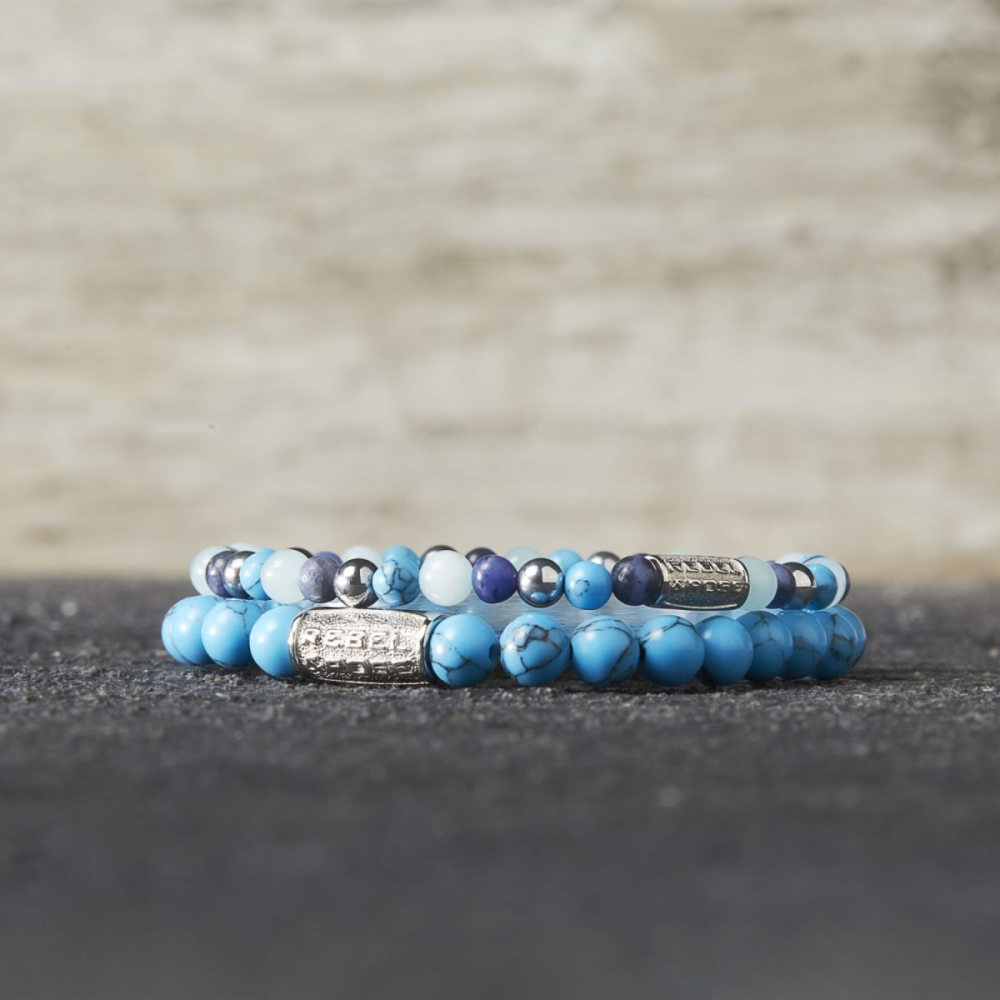 Blue Summer Vibes - 4mm - Perlen Armband Damen