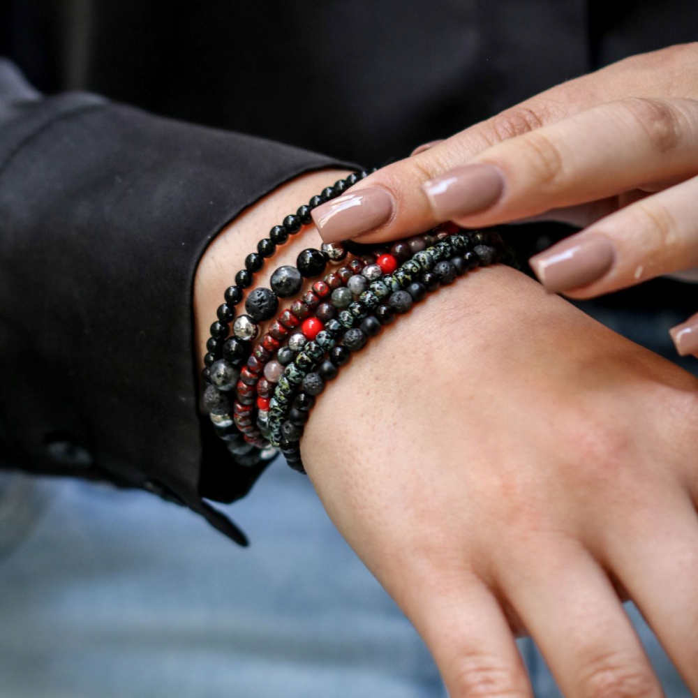 Warme Winterwünsche – 4 mm – Perlenarmband Damen