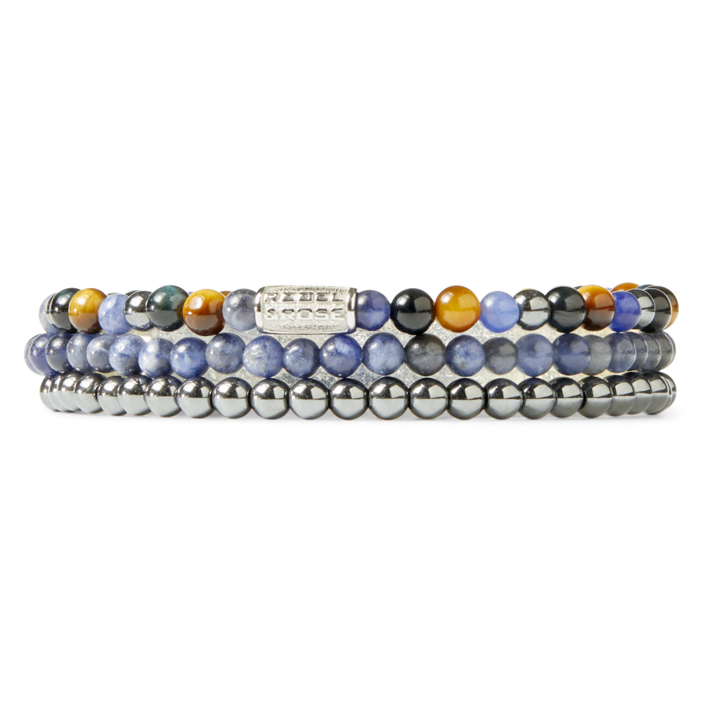 Mitternachtsblau – 4 mm – Perlenarmband