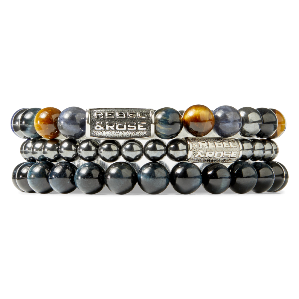 Tiger Blues – 8mm – Perlen Herrenarmband