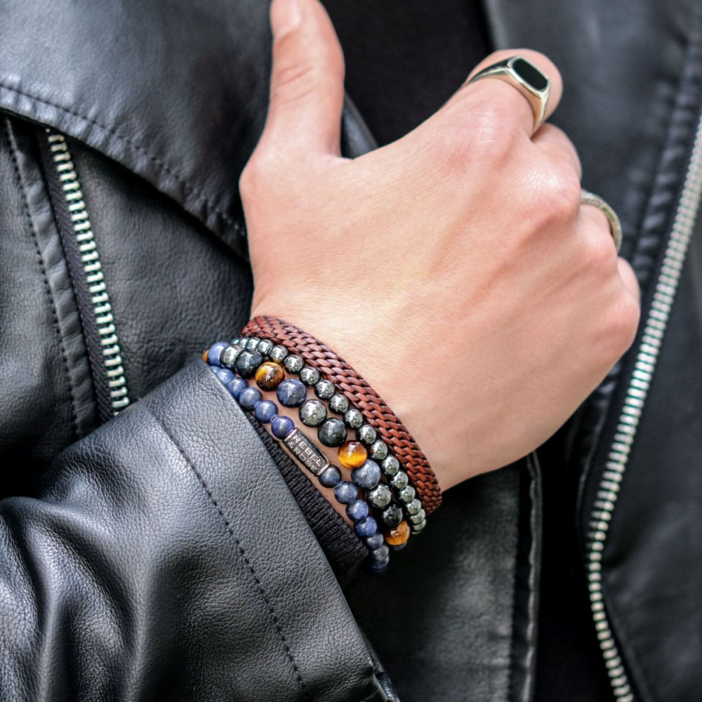 Blue Rain Vintage - 8mm - Perlenarmband Herren