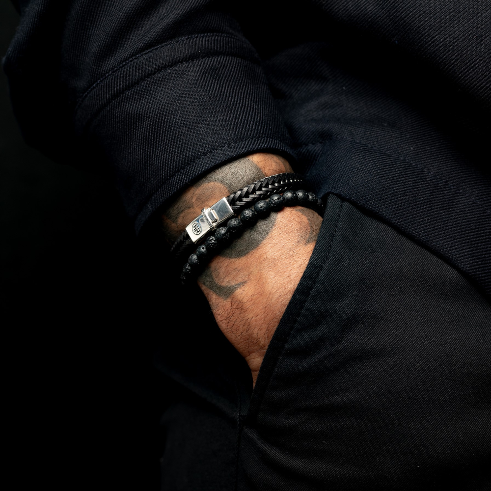 Black Moon - All-Black - 6mm - Perlenarmband Herren