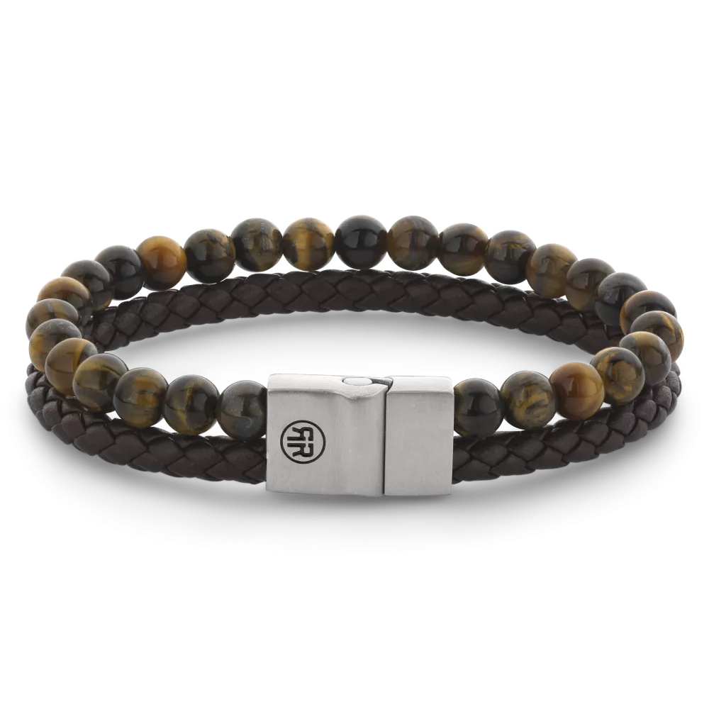 Full Metal Combo 12mm Tiger Lily - Heren Kralen Armband