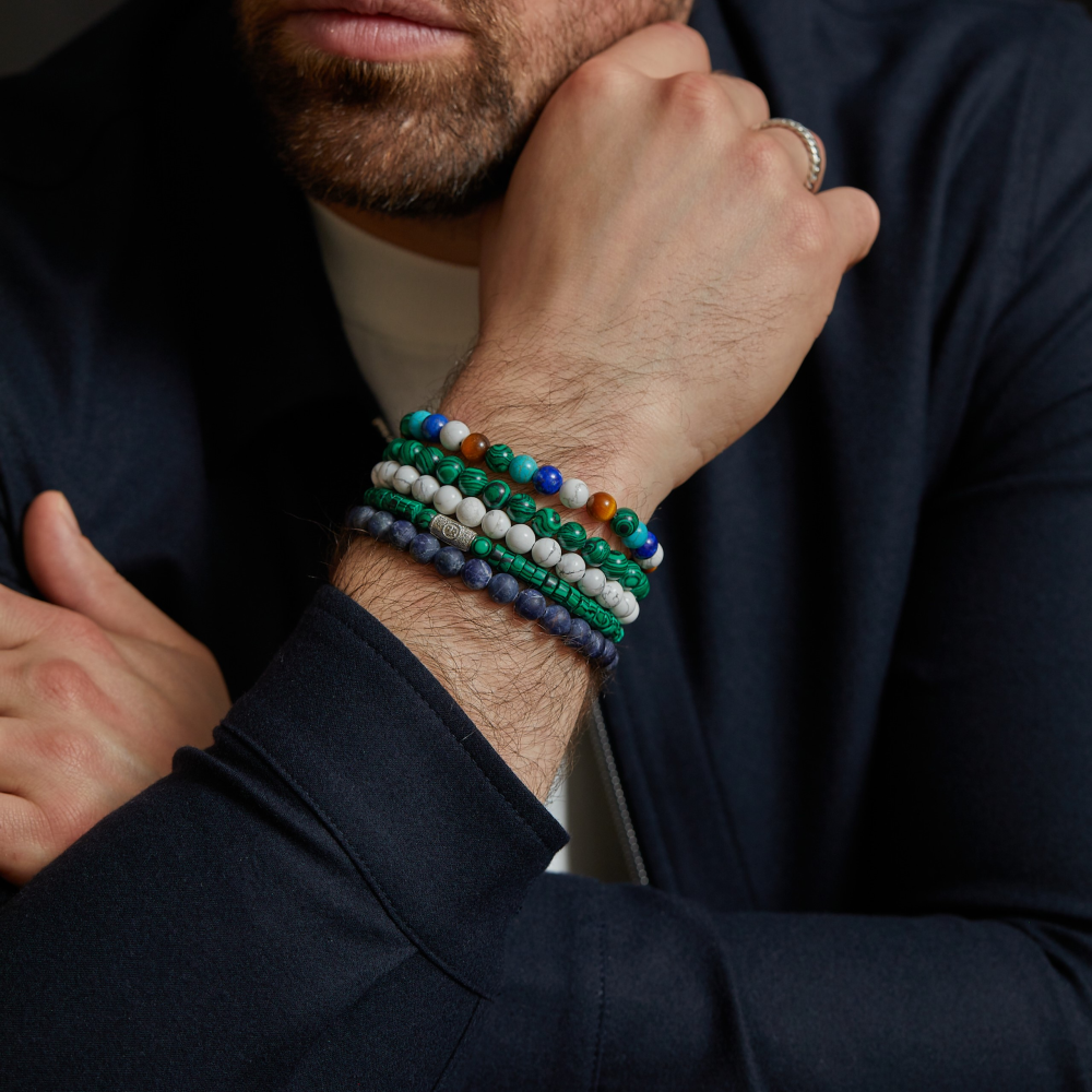 Matt Midnight - 8mm - Herren Perlenarmband