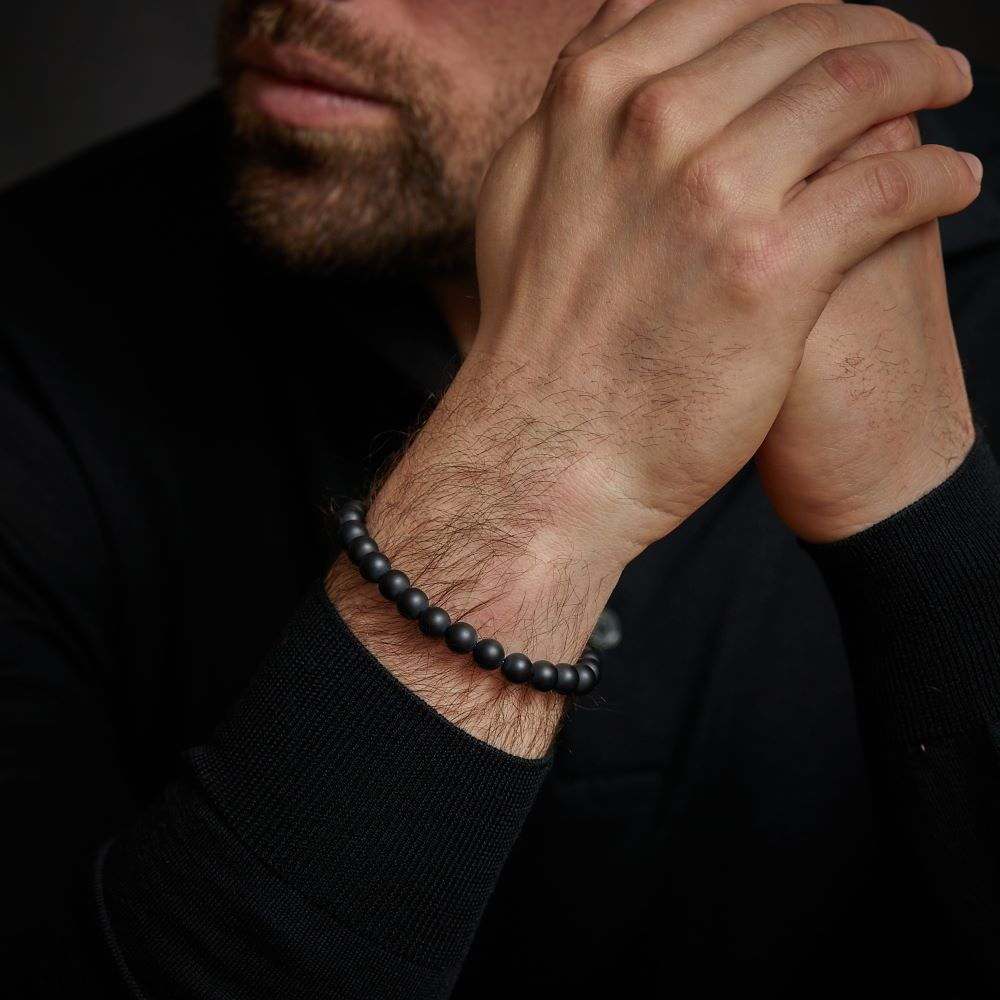 Mad Panther - All-Black - 8mm - Herren Perlenarmband