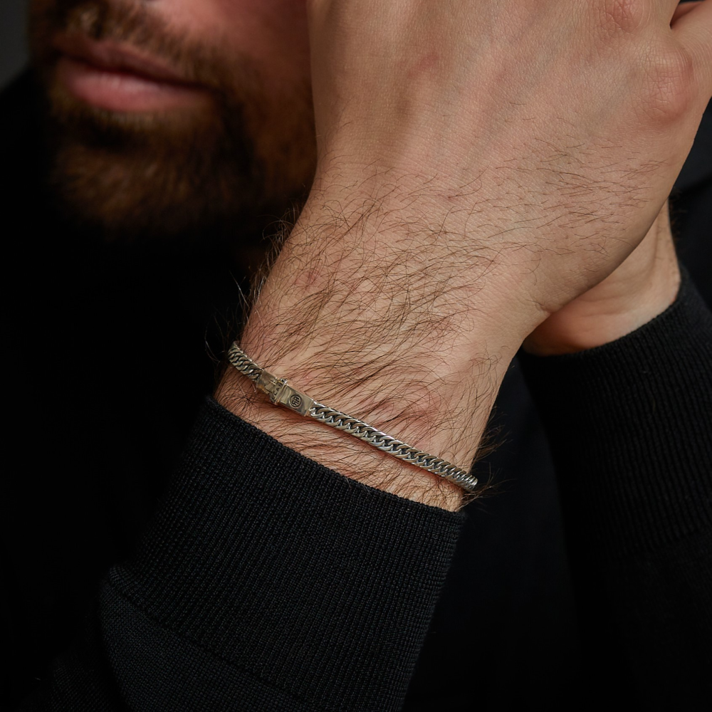 Kleine Glieder 4mm - 14.80 gr. 925 - Herrenarmband