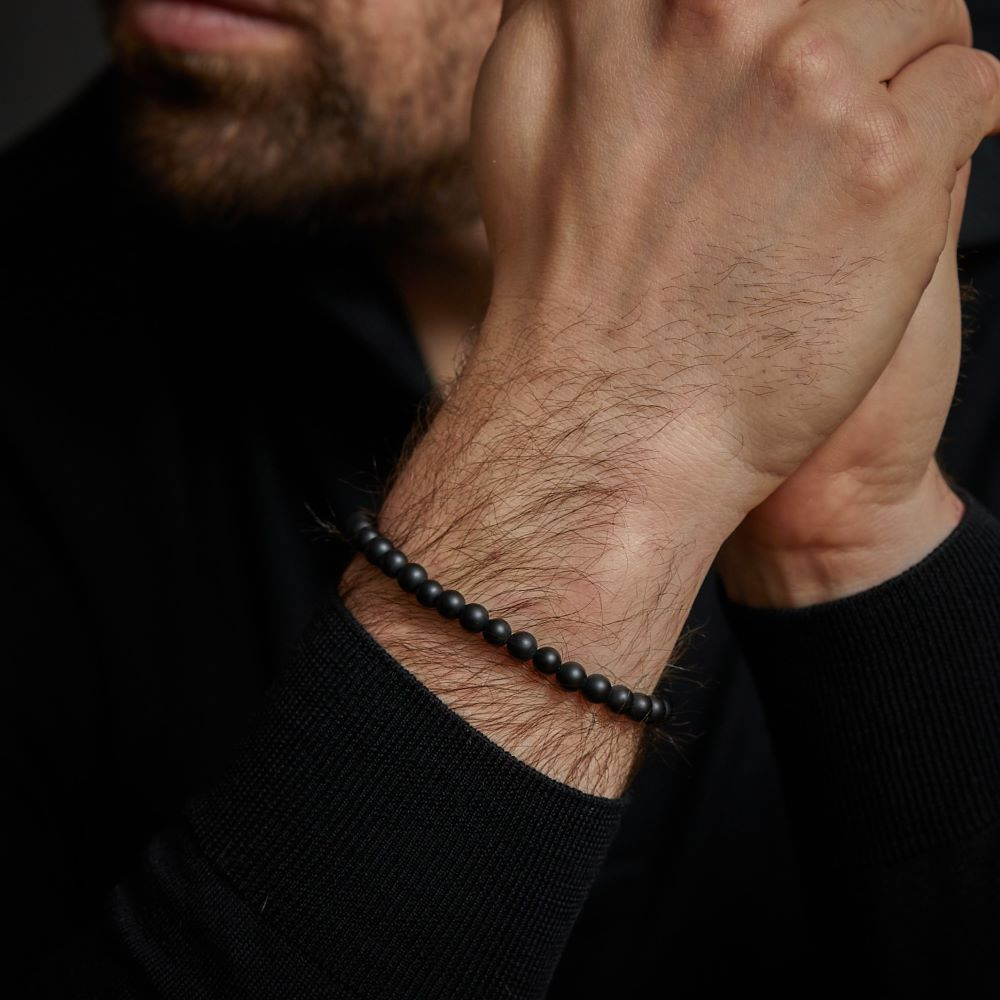 Mad Panther - All-Black - 6mm - Herren Perlenarmband