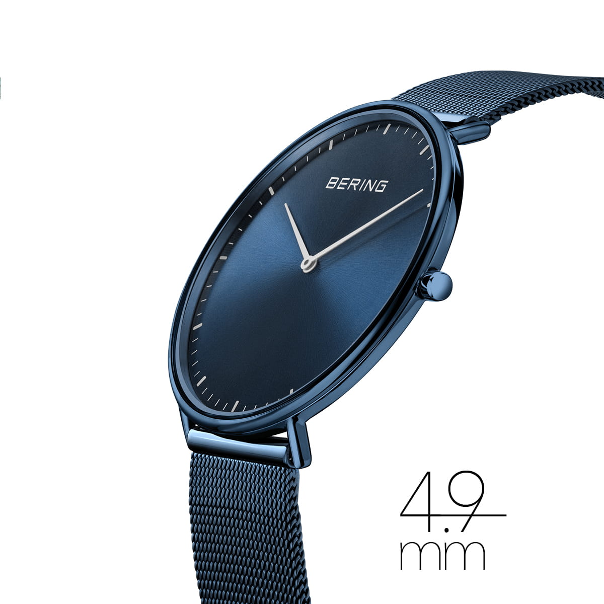 Bering Unisex-Uhr mit blauem Zifferblatt – 15739-397