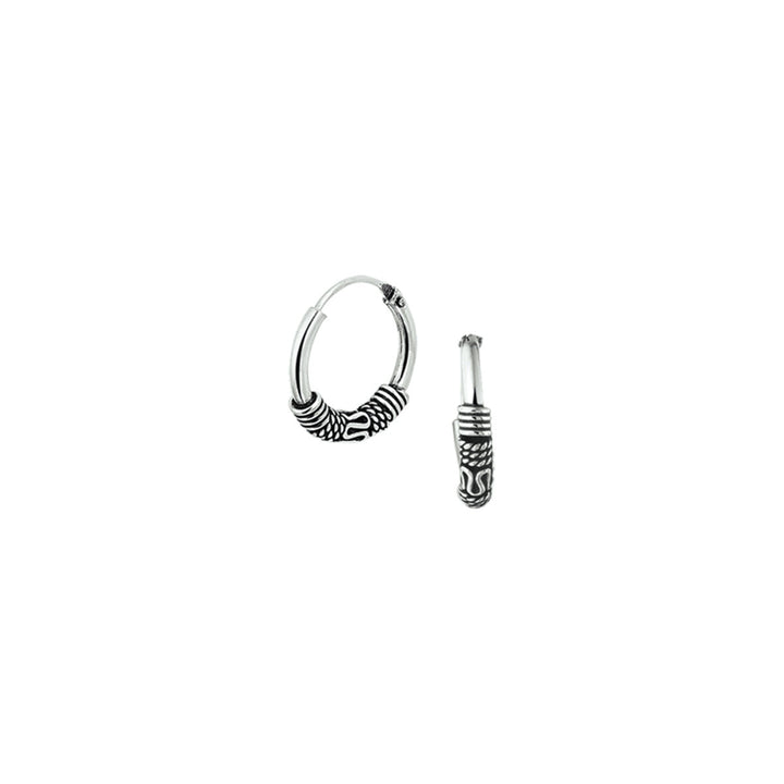 oorringen oxi bali 3,0 mm zilver geoxideerd