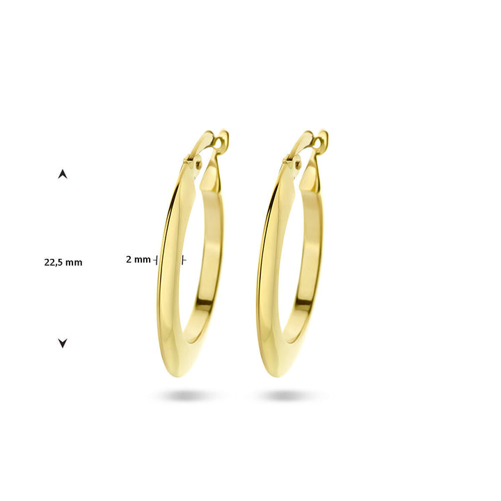 Ohrringe spitzes Rohr 14K Gelbgold