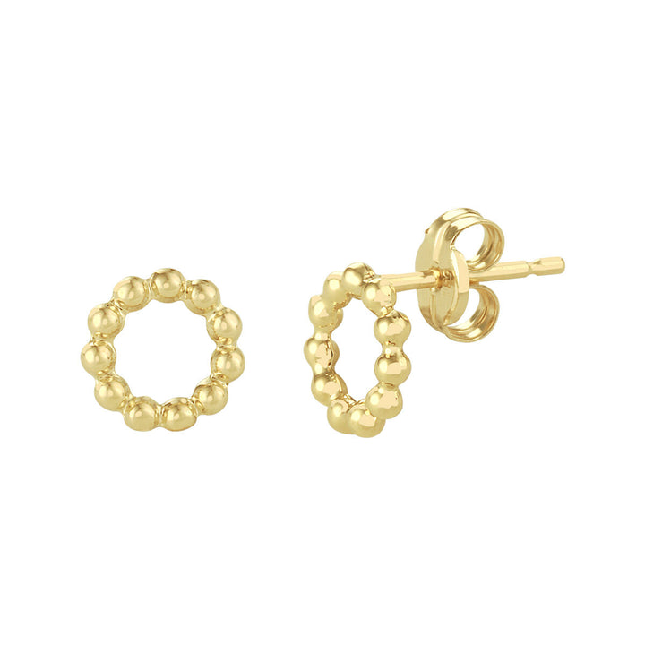 Ohrstecker runde Kugeln 14K Gelbgold