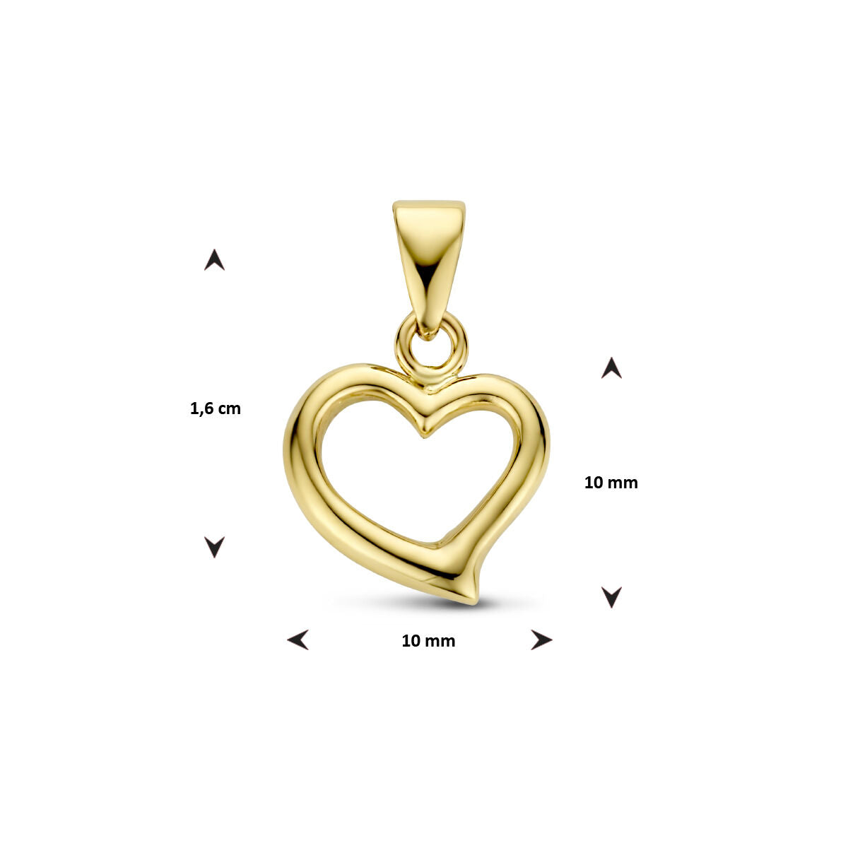Anhänger Herz 14K Gelbgold