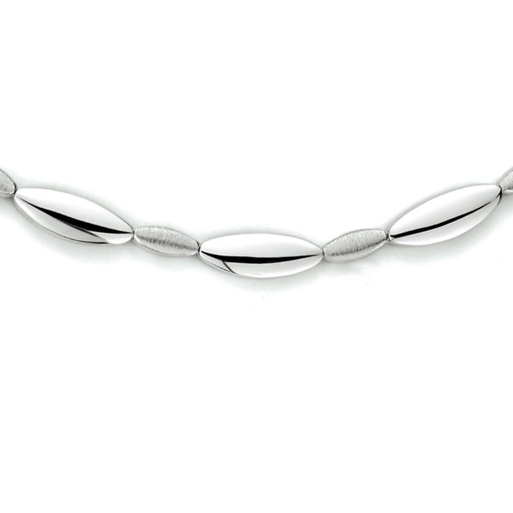 Halskette 5,2 mm 43 cm poly/mattsilber rhodiniert
