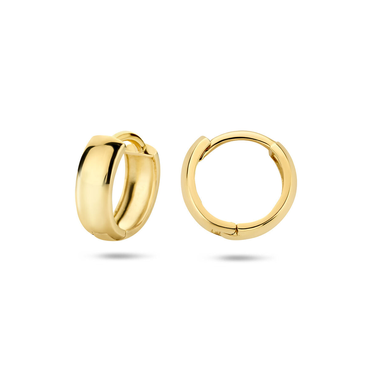 Klapp-Ohrringe aus 14K Gelbgold mit glänzender Oberfläche