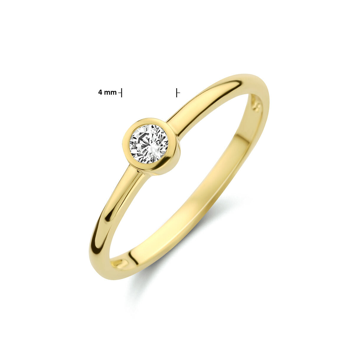 Ring Zirkonia 14K Gelbgold