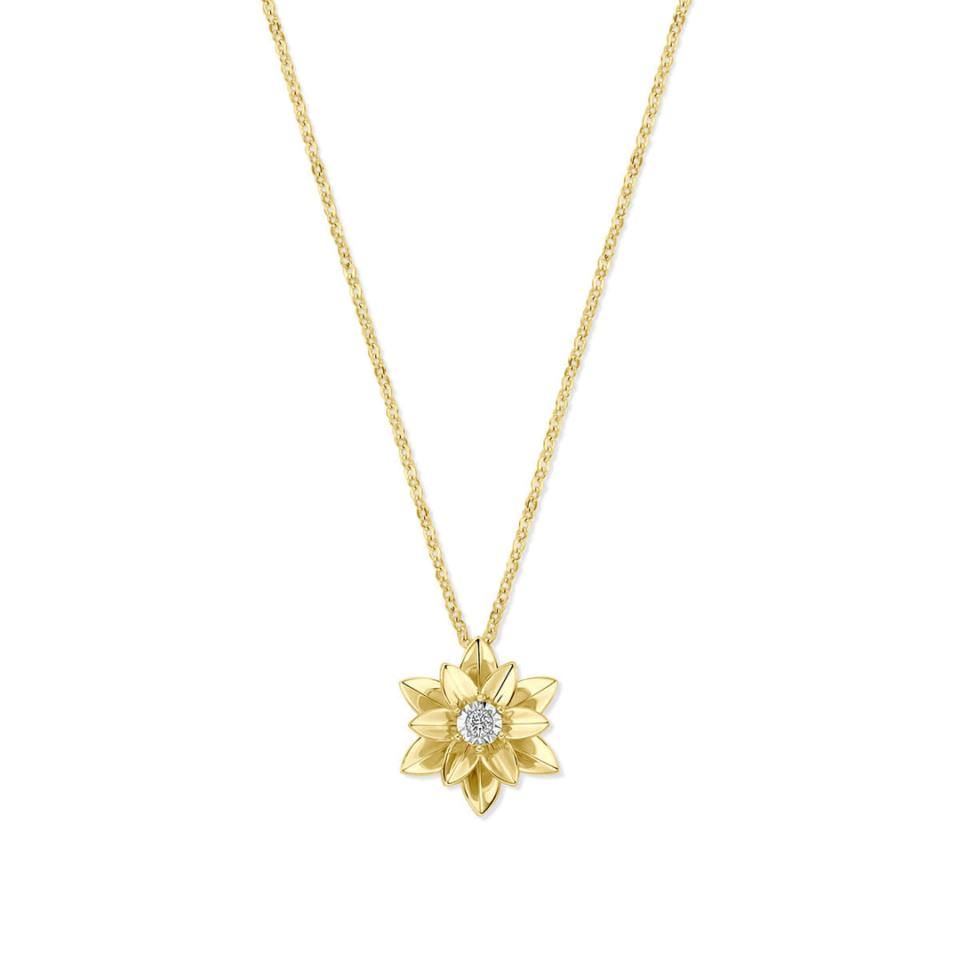 Halskette Diamant 0.03ct h si 41 - 43 - 45 cm 14K Bicolor Gold Gelb/Weiß