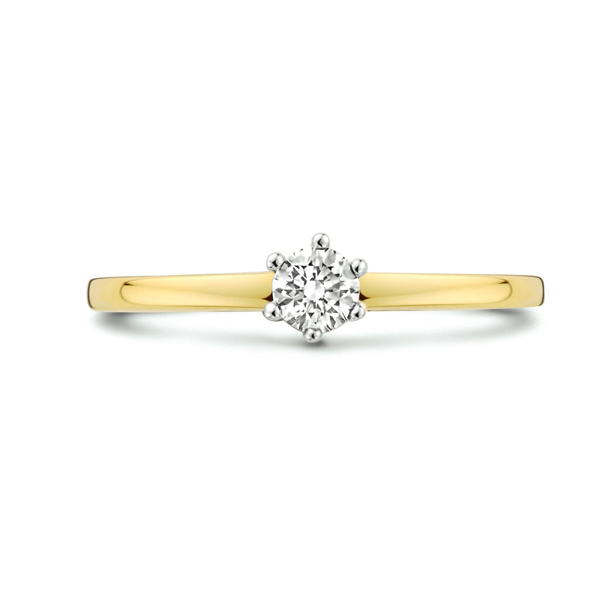 Ring Diamant 0,20 ct h si 14K Bicolor-Gold gelb/weiß