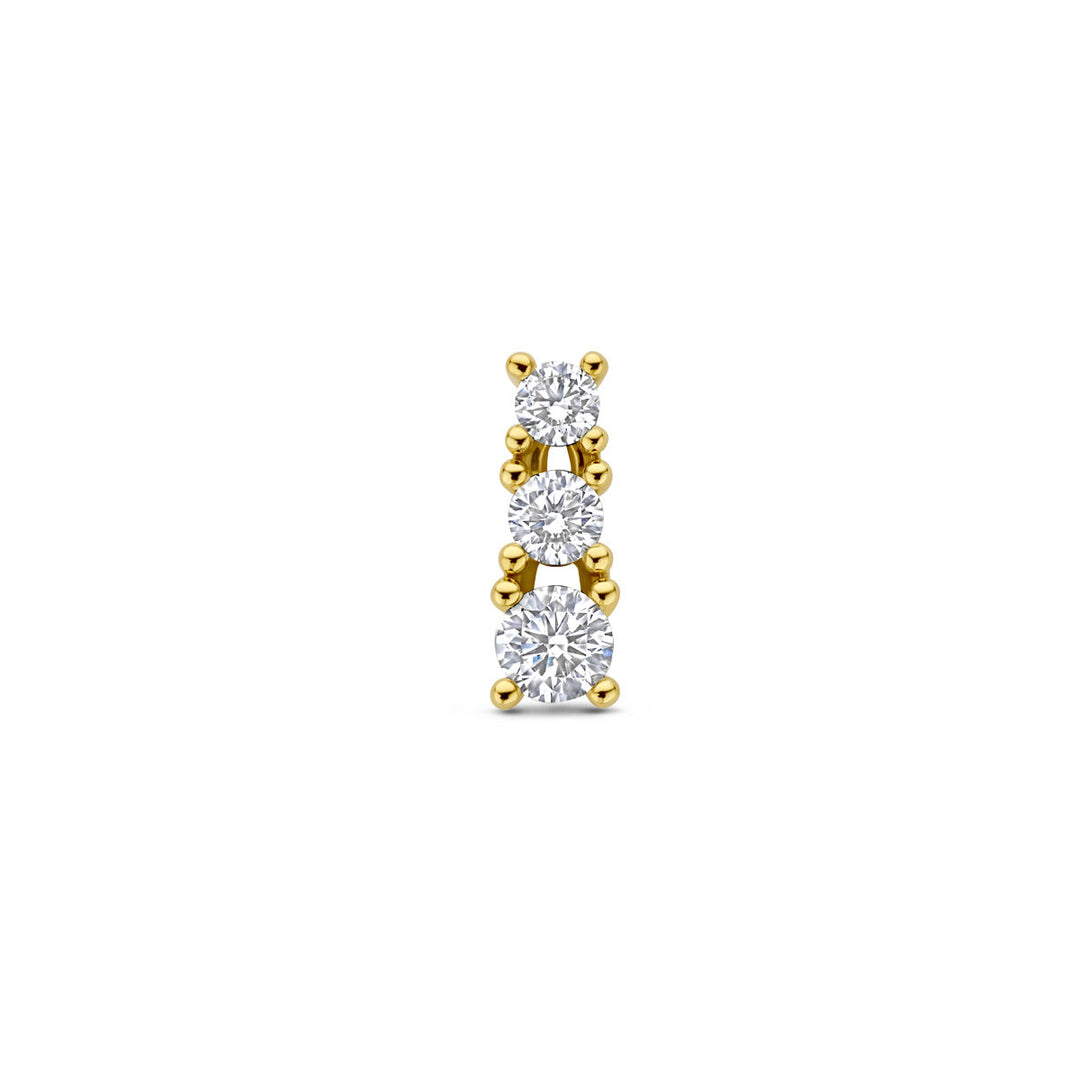 Gouden hanger met lab grown diamant – 14k geelgoud