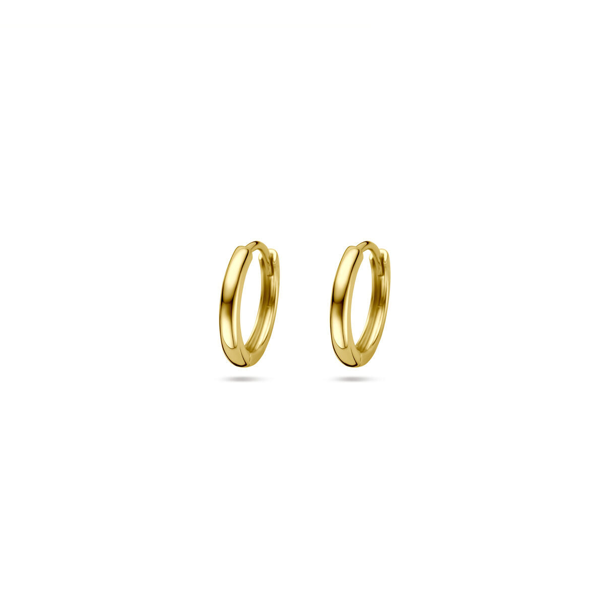 14k gelbgoldene Damen Klappohrringe mit Scharnierverschluss
