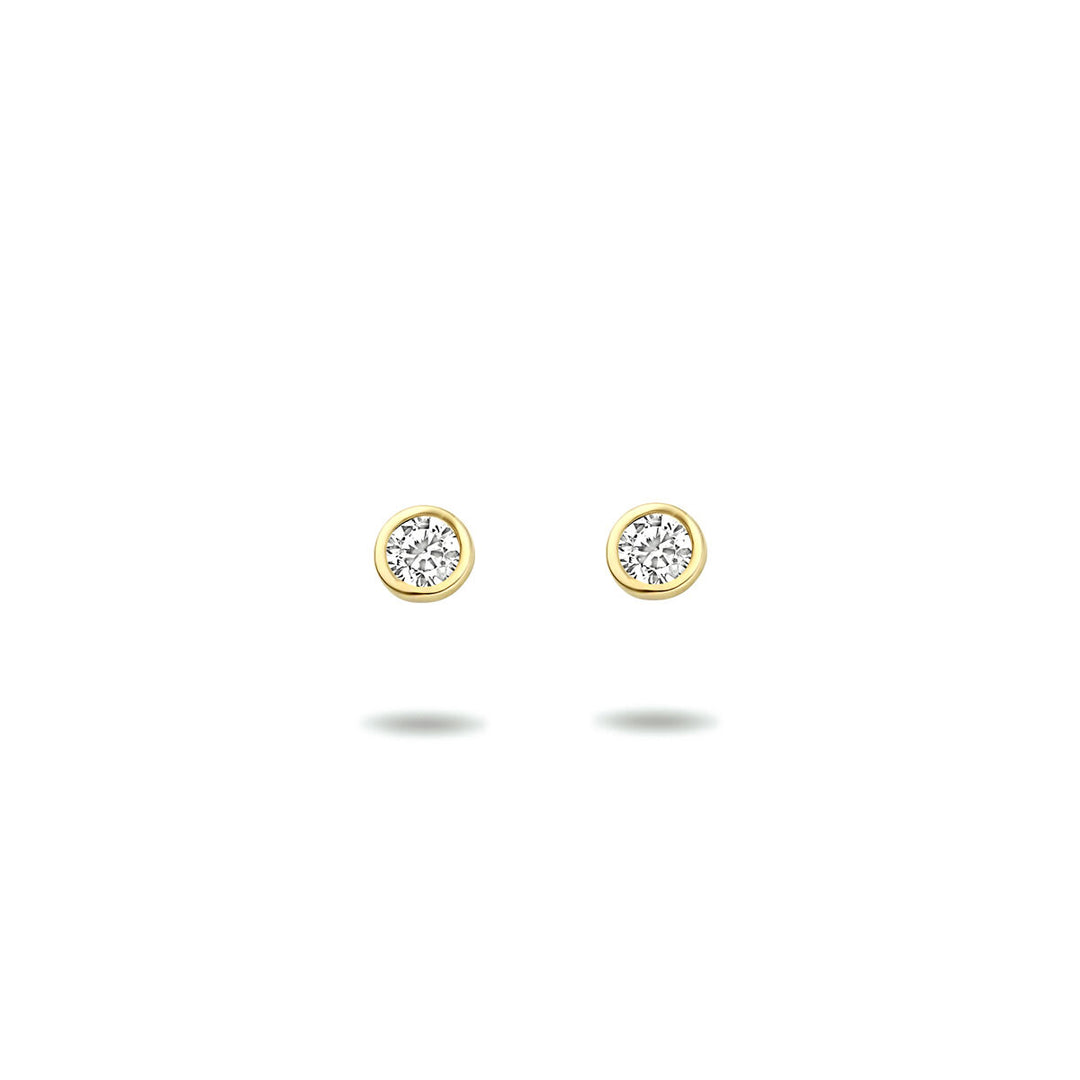 Ohrstecker Zirkonia 14K Gelbgold