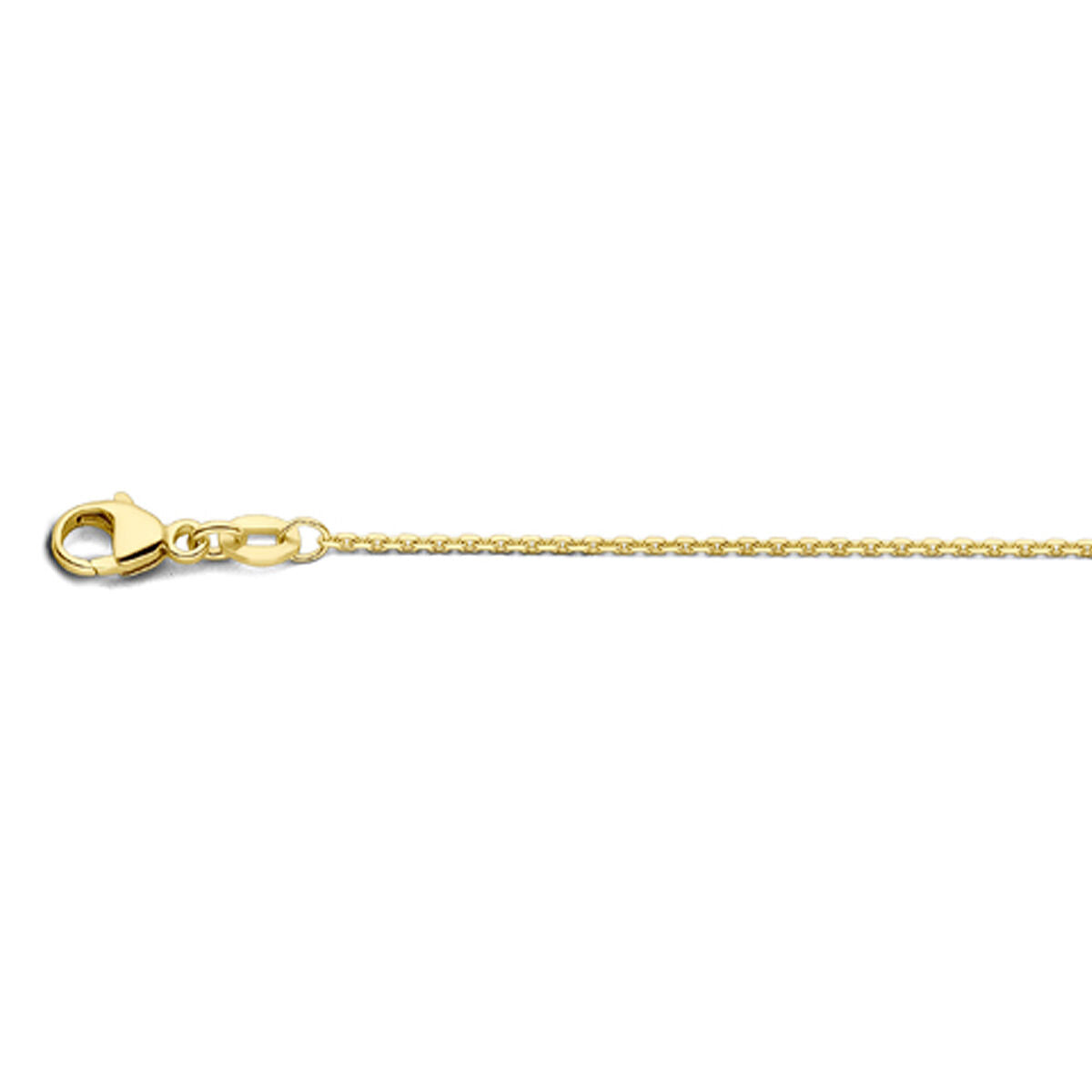 Collier aus 18K Gelbgold mit diamantierter Oberfläche, 1,1 mm breit, in den Längen 41-43-45 cm