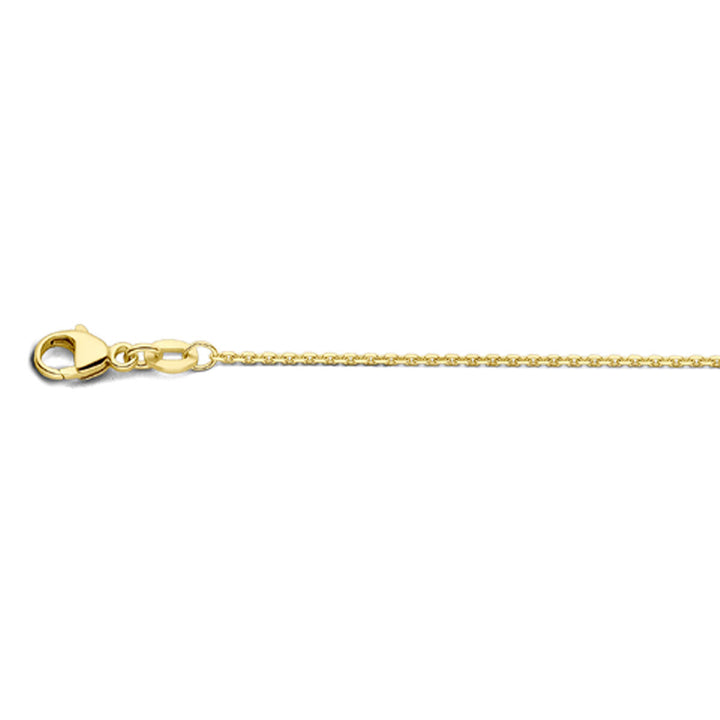 Halskette Anker diamantiert 1,1 mm 41 - 43 - 45 cm 18K Gelbgold