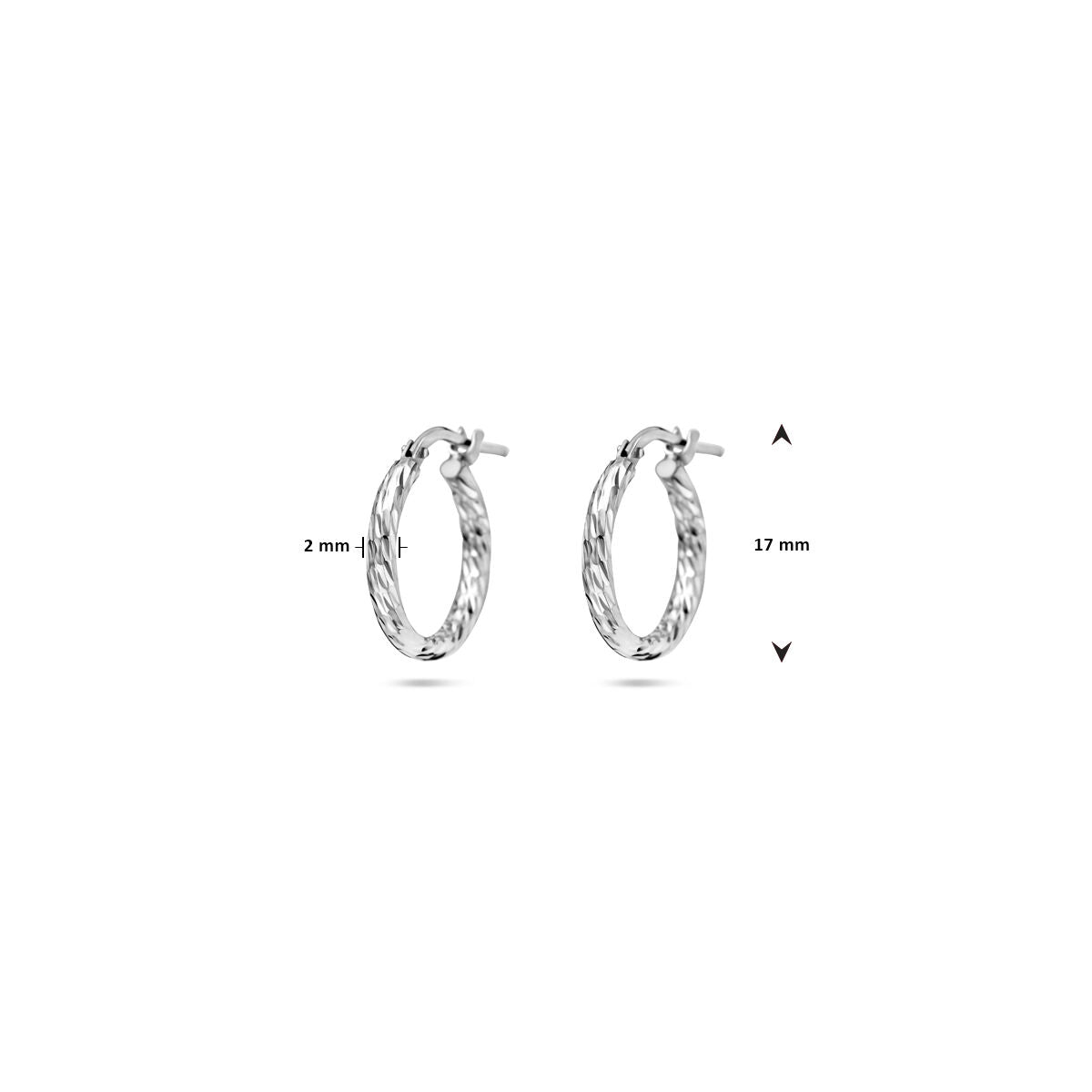 Ohrringe diamantiert 2,0 mm