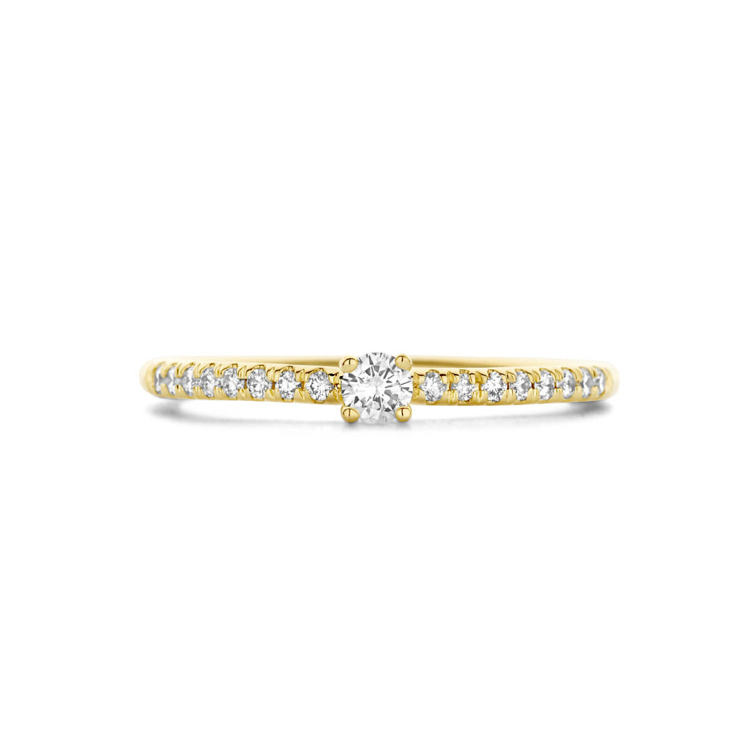 Verlobungsring Diamant 0,25 ct H SI 14K Gelbgold