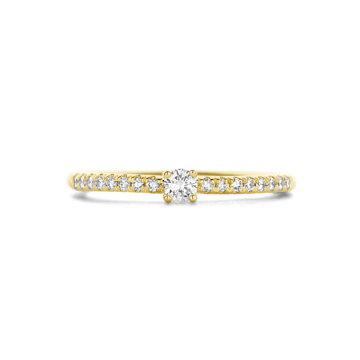 Verlobungsring Diamant 0,25 ct H SI 14K Gelbgold