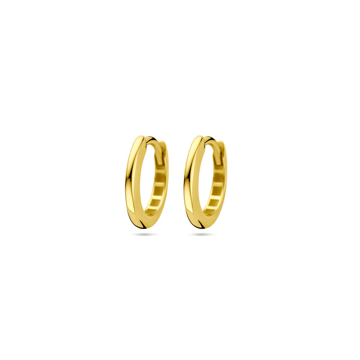 Klapp-Ohrringe aus 14K Gelbgold mit einem Durchmesser von 12,5 mm