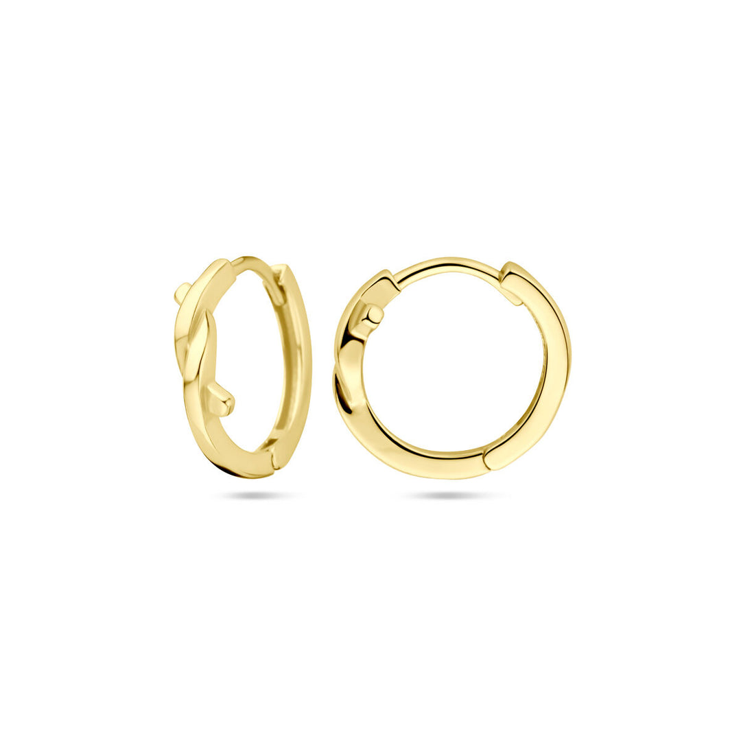 klapoorringen 12,5 mm 1 micron zilver verguld (geel)