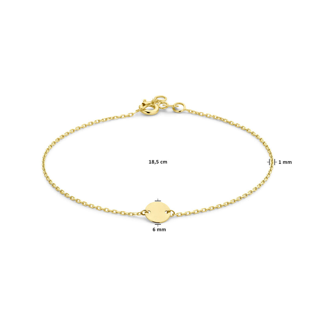 Armband Kreis 18,5 cm 14K Gelbgold