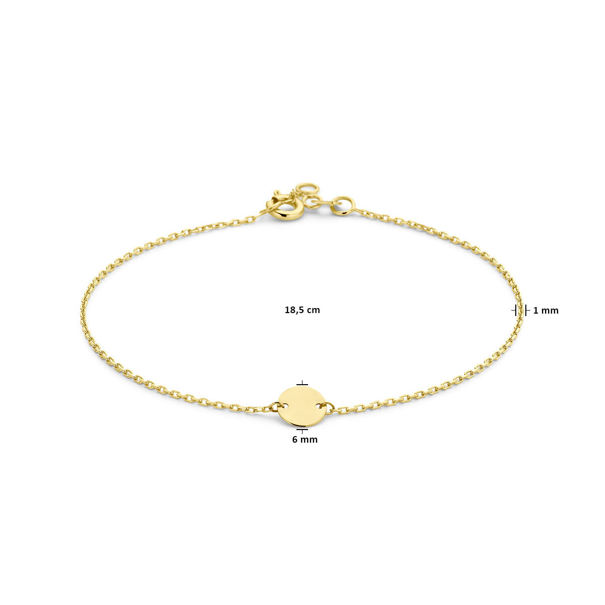 Armband Kreis 18,5 cm 14K Gelbgold