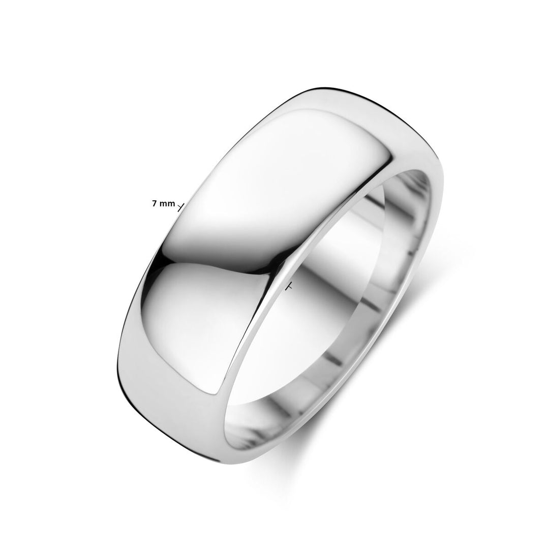 Ring 7 mm Silber rhodiniert